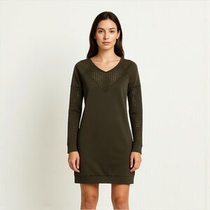 🖤⚡ Fabletics Tilly Long Sleeve Cutout Black Mini Dress (L) NWT‎